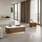 Picture of 47.5" Marble Table Top Rectangle Cocktail Table