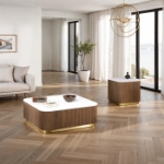 Picture of 35" Marble Table Top Square Cocktail Table