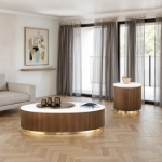 Picture of 19.5" Marble Table Top Round/Square End Table