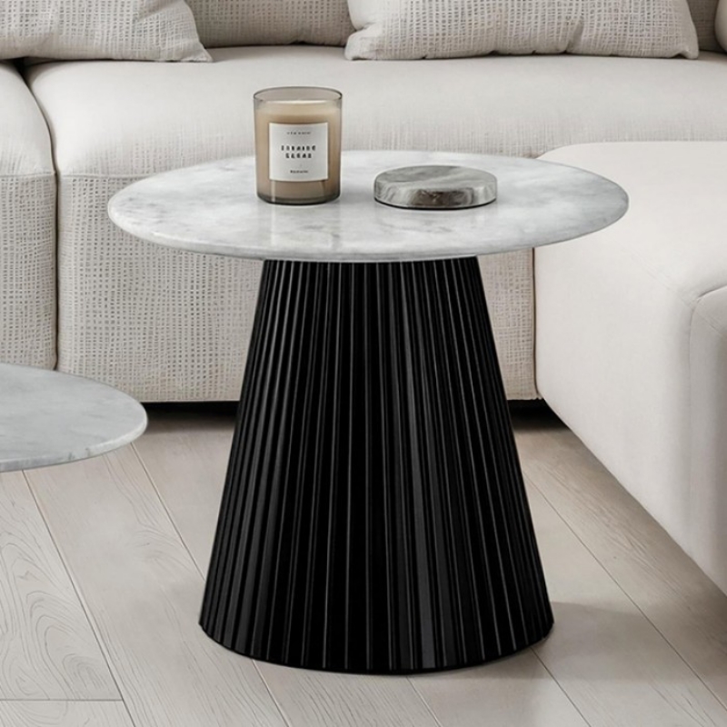 Picture of 21.7" Marble Look Black End Table