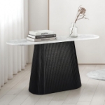 Picture of 59" Marble Look Black Sofa Table