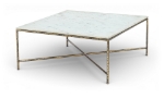 Picture of 38" Marble And Iron Coffee Table