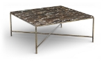 Picture of 38" Marble And Iron Coffee Table