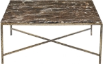 Picture of 38" Marble And Iron Coffee Table