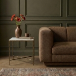 Picture of 20" Marble And Iron Side Table