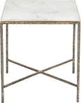 Picture of 20" Marble And Iron Side Table