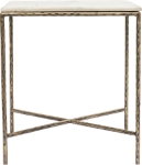 Picture of 20" Marble And Iron Side Table