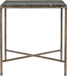 Picture of 20" Marble And Iron Side Table