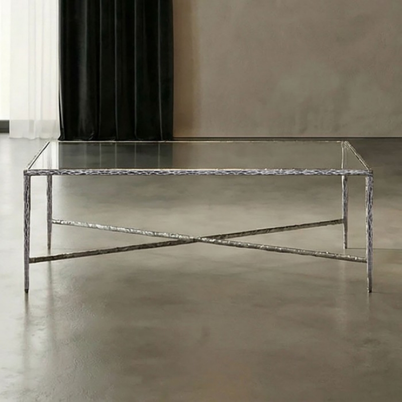 Picture of 47.2" Metal Base, Tempered Glass Coffee Table