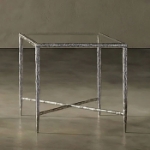 Picture of 23.6" Metal Base, Tempered Glass End Table