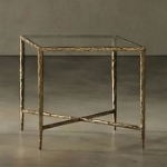 Picture of 23.6" Metal Base, Tempered Glass End Table