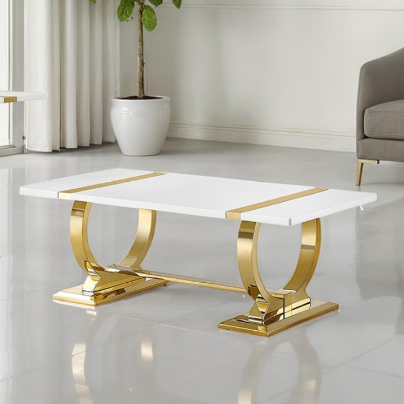 Picture of 48" Gold and Silver Coffee Table