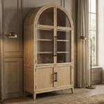 Picture of Wood Cabinet with Antique Brass Handle