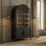 Picture of Wood Cabinet with Antique Brass Handle