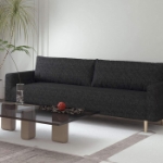 Picture of Off-White, Charcoal Gray and Black Sofa