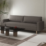 Picture of Off-White, Charcoal Gray and Black Sofa