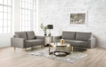 Picture of Off-White, Charcoal Gray and Black Sofa, Loveseat and Chair