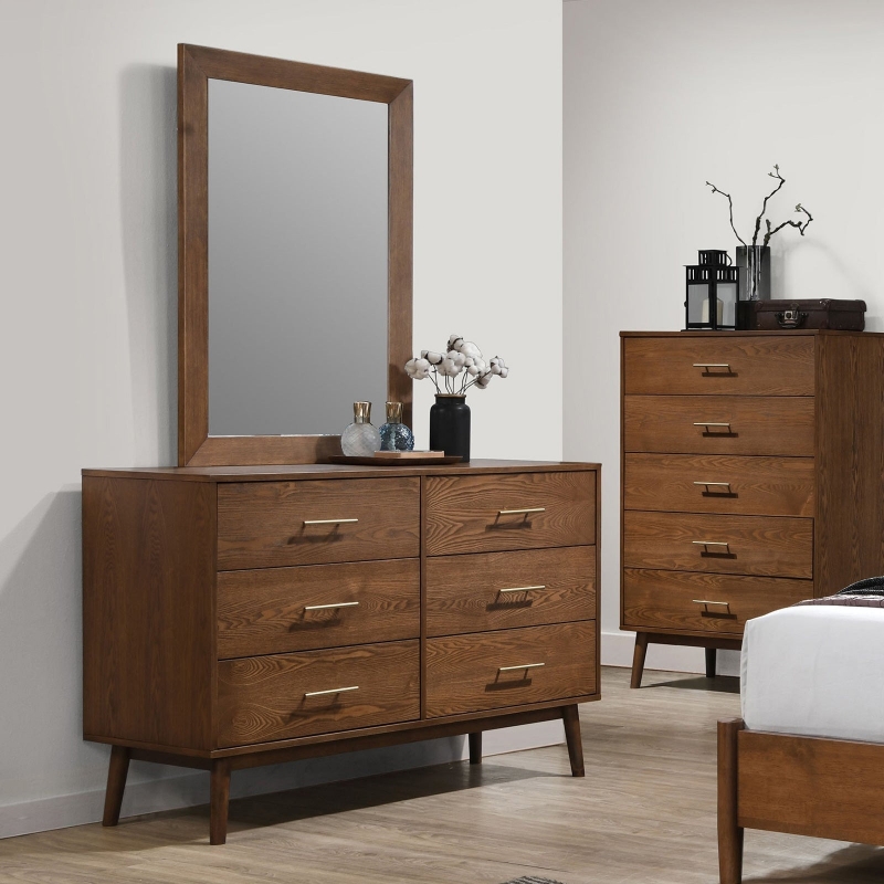 Picture of Walnut Dresser and Mirror