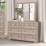 Picture of Tawny(Natural) or Black Dresser and Mirror