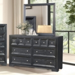 Picture of Tawny(Natural) or Black Dresser and Mirror