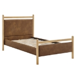 Picture of Twin Leather Platform Bed