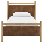 Picture of Twin Leather Platform Bed