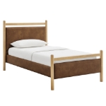 Picture of Twin Leather Platform Bed