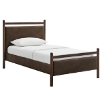 Picture of Twin Leather Platform Bed