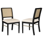 Picture of Dining Side Chair Natural/ Black