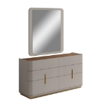 Picture of Grey Finish Dresser and Mirror