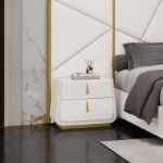 Picture of High-gloss pure white Nightstand