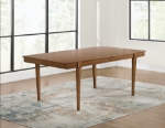 Picture of 74"-92" or 48"-64" Extendable Brown finish wood Dining Table