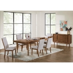 Picture of 5Pc and 7Pc Brown finish wood Dining Room set