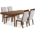 Picture of 5Pc and 7Pc Brown finish wood Dining Room set