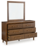 Picture of Brown finish wood Dresser and Mirror