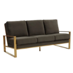 Picture of Beige, Black, Dark Grey, Light Grey, Orange Velvet Gold/Silver Frame Sofa