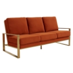 Picture of Beige, Black, Dark Grey, Light Grey, Orange Velvet Gold/Silver Frame Sofa