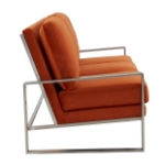 Picture of Beige, Black, Dark Grey, Light Grey, Orange Velvet Gold/Silver Frame Sofa