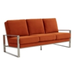 Picture of Beige, Black, Dark Grey, Light Grey, Orange Velvet Gold/Silver Frame Sofa