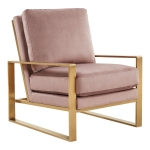 Picture of Beige, Pink, Dark Grey, Light Grey, Orange, Purple  Velvet Gold/Silver Frame Chair