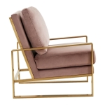 Picture of Beige, Pink, Dark Grey, Light Grey, Orange, Purple  Velvet Gold/Silver Frame Chair