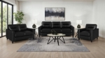 Picture of Faux Leather Arm Living Room Set Brown or Black