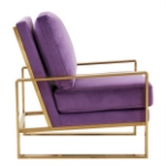 Picture of Beige, Pink, Dark Grey, Light Grey, Orange, Purple  Velvet Gold/Silver Frame Chair