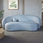 Picture of White, Powder Blue, Blue, Olive Green, Brown and Black Fabric Sofa