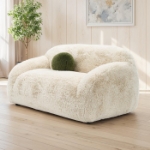 Picture of White, Green, Dark Grey and Sand Color Soft and Luxurious Loveseat