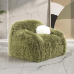 Picture of White, Green, Dark Grey Color Soft and Luxurious Swivel Chair