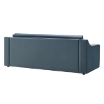 Picture of Velvet Alabaster, Taupe, Cadet Blue and Chocolate Brown Finish Modern Sofa
