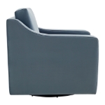 Picture of Velvet Alabaster, Taupe, Cadet Blue and Chocolate Brown Finish Modern Armchair