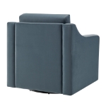 Picture of Velvet Alabaster, Taupe, Cadet Blue and Chocolate Brown Finish Modern Armchair
