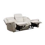 Picture of Grey or White Finish Reclining Sofa